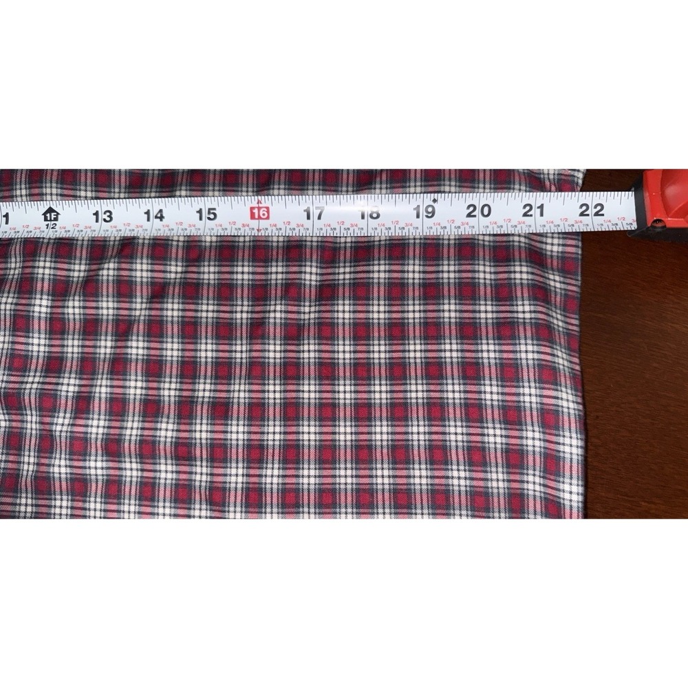 ETON Men's Contemporary Red Plaid Cotton Fine Twill‎ Dress Shirt Size L 16x35 - Picture 6 of 9